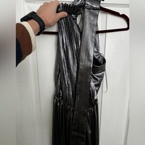 Metallic Silver Dress Retrofete